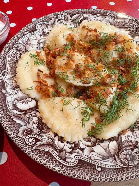 Plate of pelemi dumplings